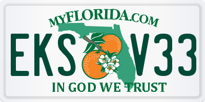 FL license plate EKSV33