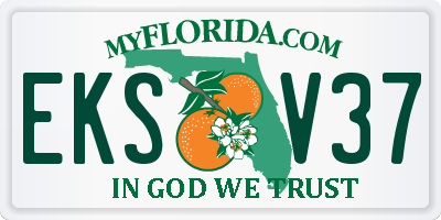 FL license plate EKSV37