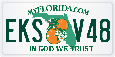 FL license plate EKSV48