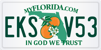 FL license plate EKSV53