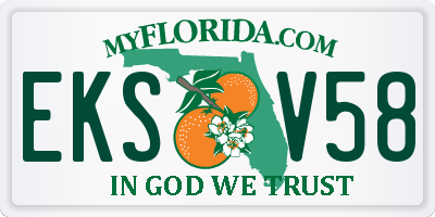 FL license plate EKSV58