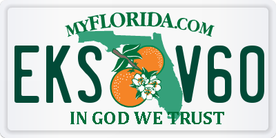 FL license plate EKSV60