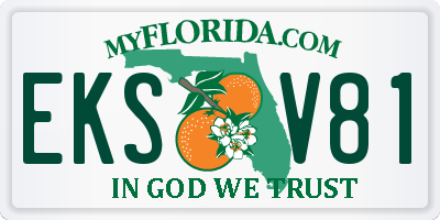 FL license plate EKSV81