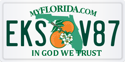 FL license plate EKSV87