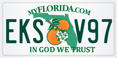 FL license plate EKSV97
