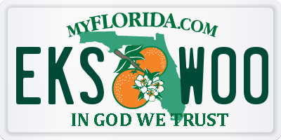 FL license plate EKSW00