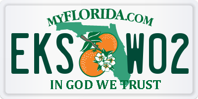 FL license plate EKSW02