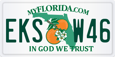 FL license plate EKSW46