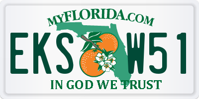 FL license plate EKSW51