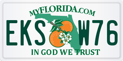 FL license plate EKSW76
