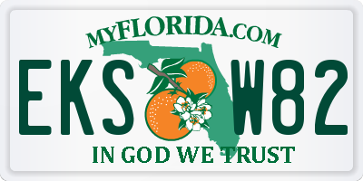 FL license plate EKSW82