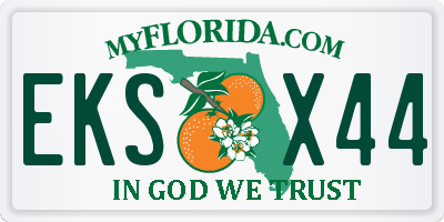 FL license plate EKSX44