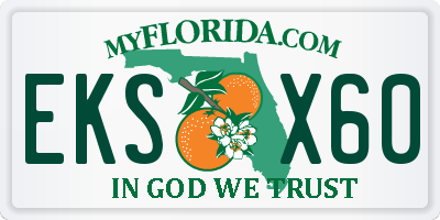 FL license plate EKSX60