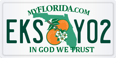 FL license plate EKSY02