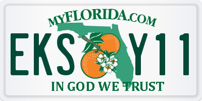 FL license plate EKSY11