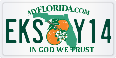 FL license plate EKSY14