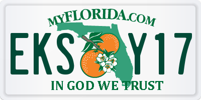 FL license plate EKSY17
