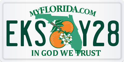 FL license plate EKSY28