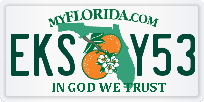 FL license plate EKSY53