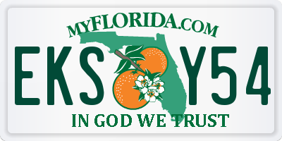FL license plate EKSY54