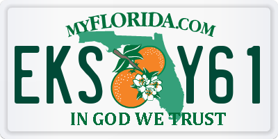 FL license plate EKSY61
