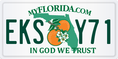 FL license plate EKSY71