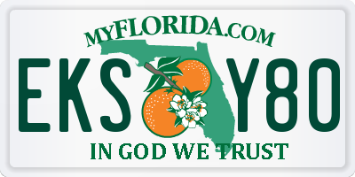 FL license plate EKSY80