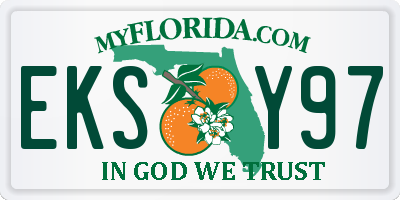 FL license plate EKSY97