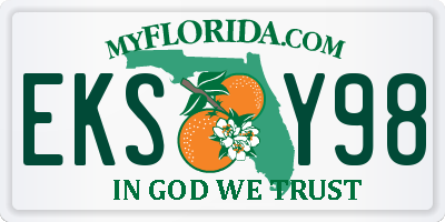 FL license plate EKSY98