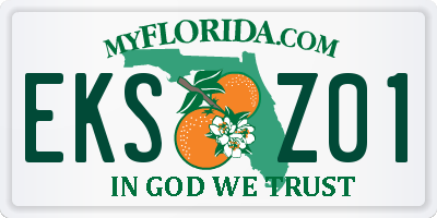 FL license plate EKSZ01