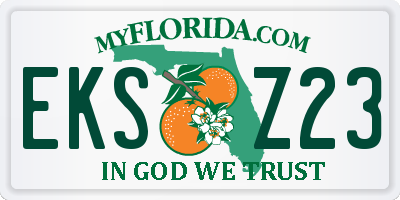 FL license plate EKSZ23