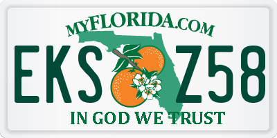 FL license plate EKSZ58