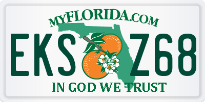 FL license plate EKSZ68