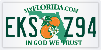 FL license plate EKSZ94