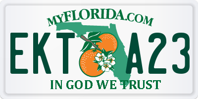 FL license plate EKTA23