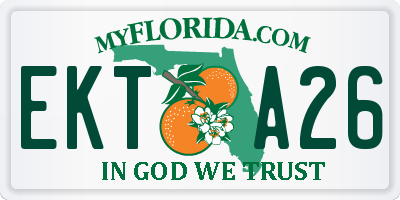 FL license plate EKTA26