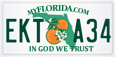 FL license plate EKTA34