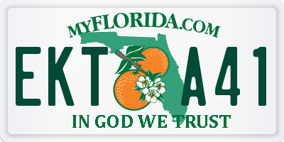FL license plate EKTA41