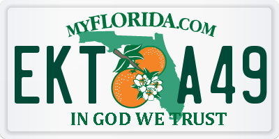 FL license plate EKTA49