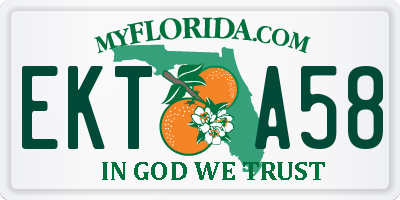 FL license plate EKTA58