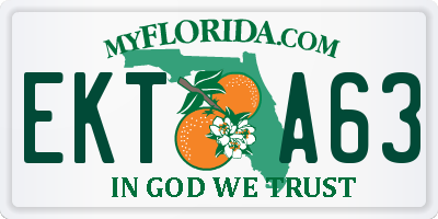 FL license plate EKTA63