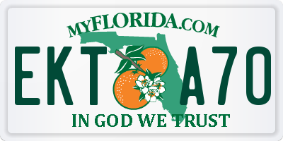 FL license plate EKTA70
