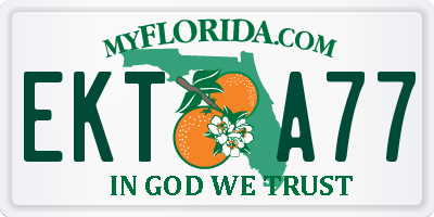 FL license plate EKTA77