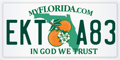 FL license plate EKTA83