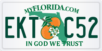 FL license plate EKTC52