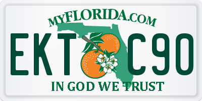 FL license plate EKTC90