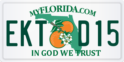 FL license plate EKTD15