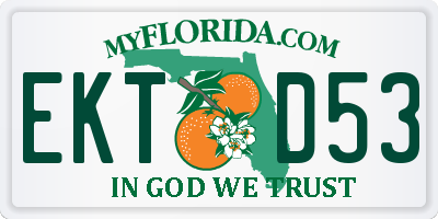 FL license plate EKTD53