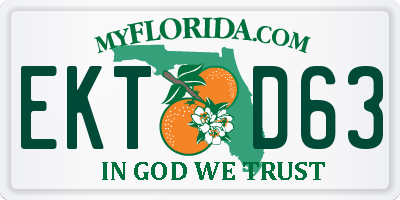 FL license plate EKTD63