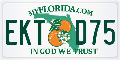 FL license plate EKTD75